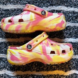 CROCS PLATFORM WORN ONCE